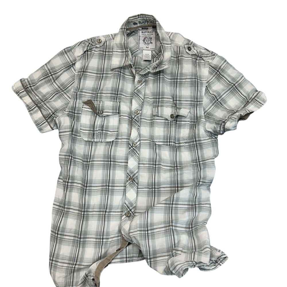 David Bitton Buffalo -Plaid Short Sleeve -Medium